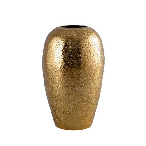 Hammered Design Gold Plating Home Decor Flower Vase Gold Luxury Indoor ...