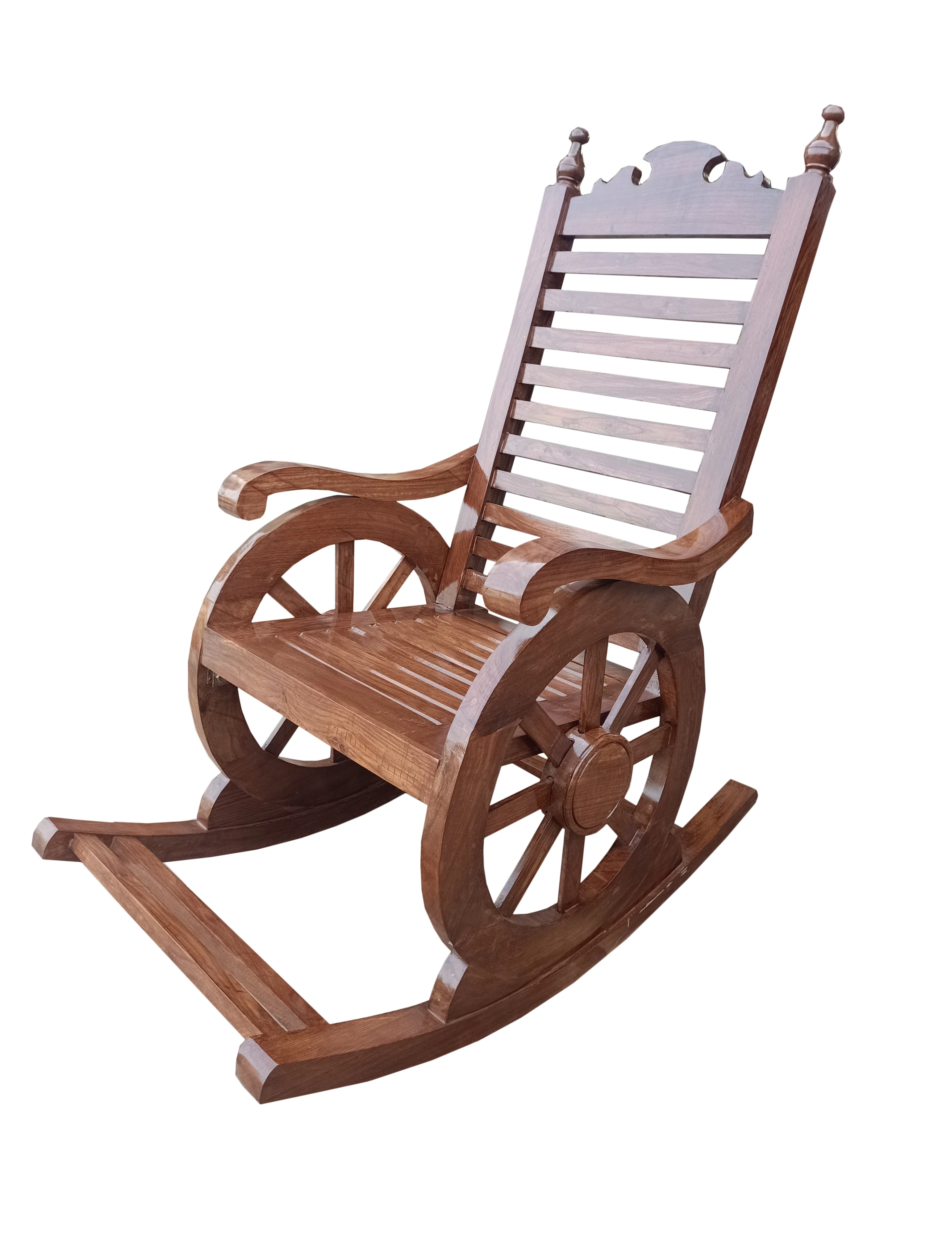 Natural Colour Teak Wooden Rocking Chair With Solid Wooden Made Latest Designed Rocking Chair ...