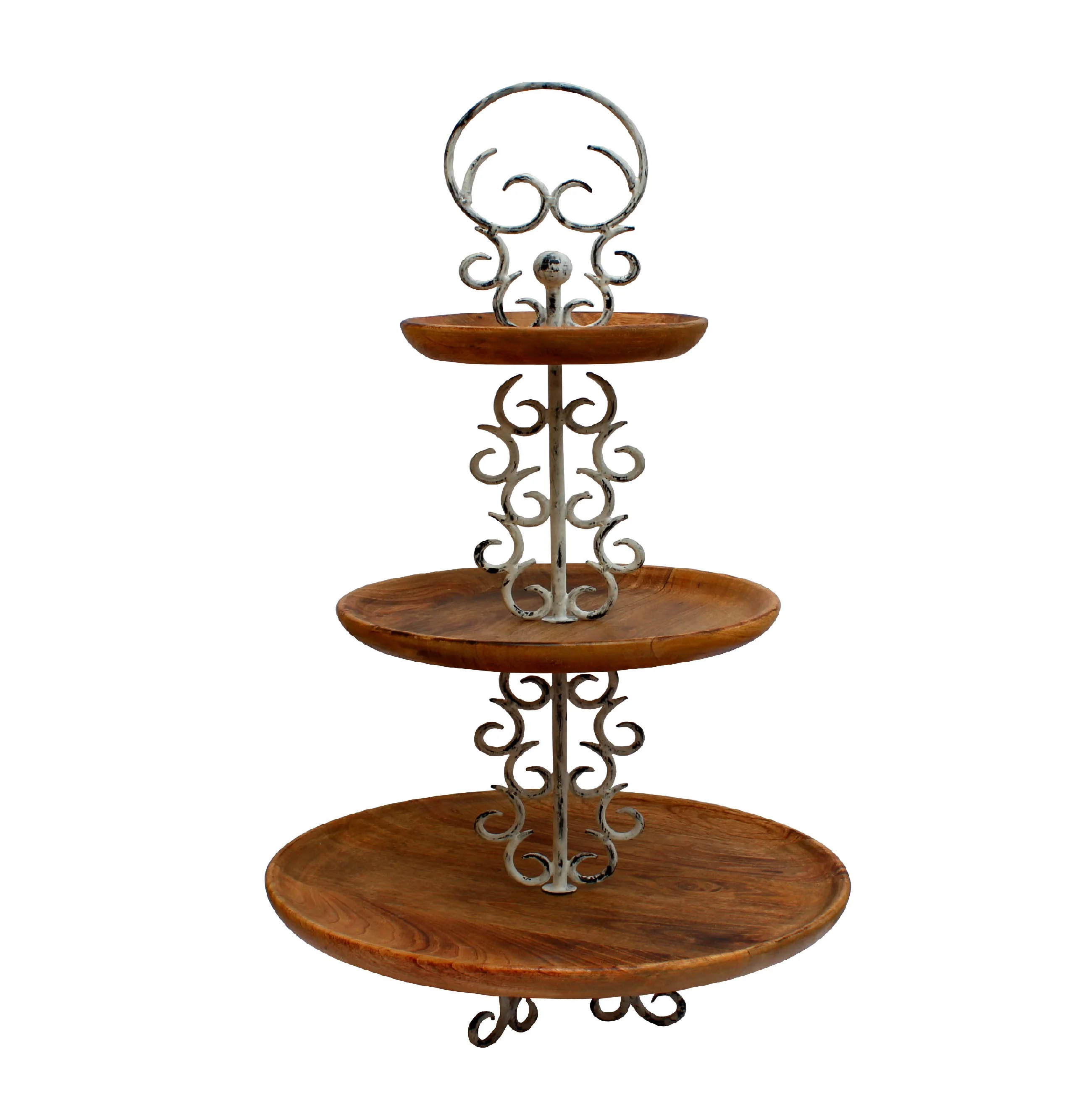 Rustic Head Design Wooden Cake Stands Best Combo Colored Finishing