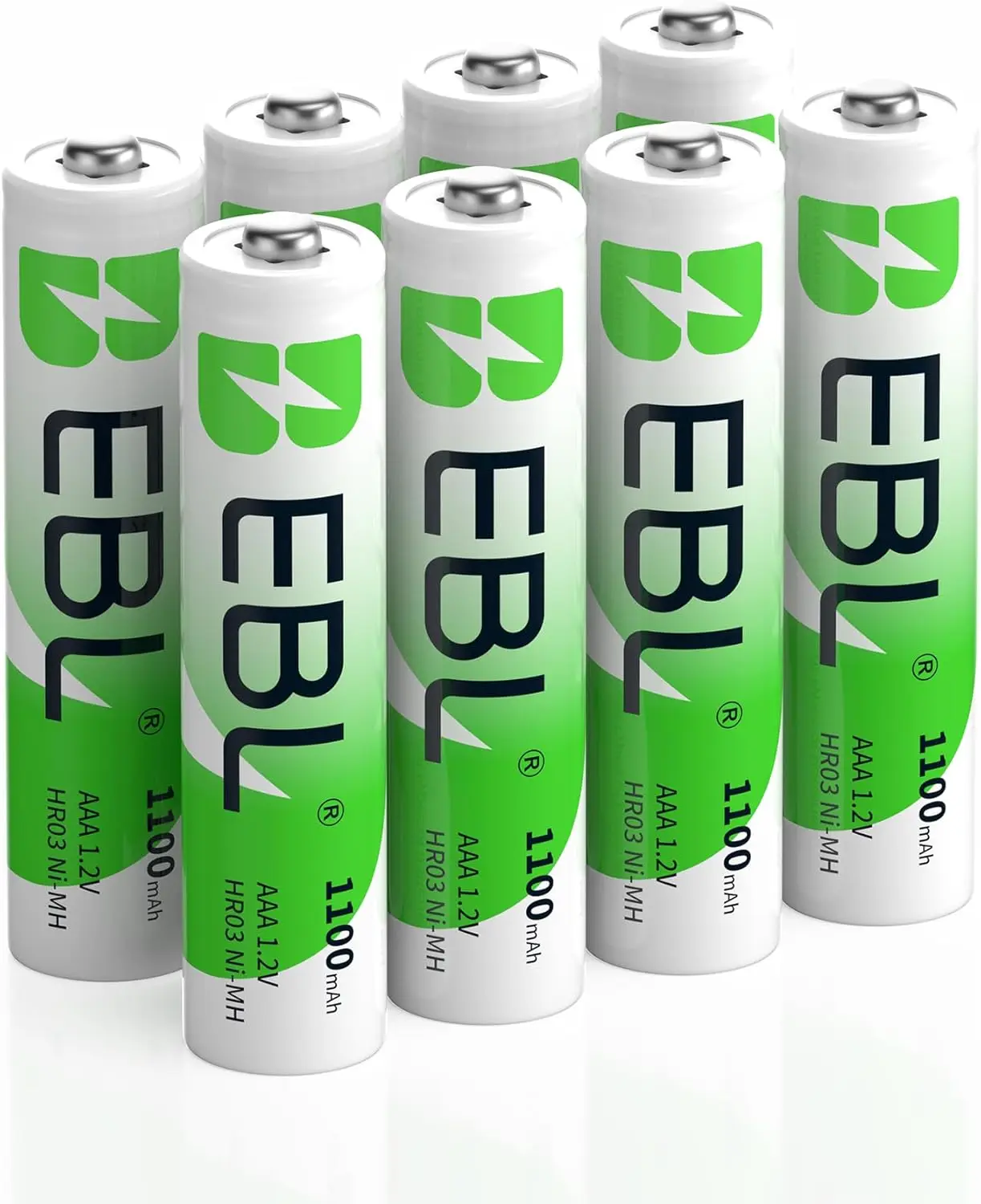 EBL AAA Rechargeable Batteries 8-Count
