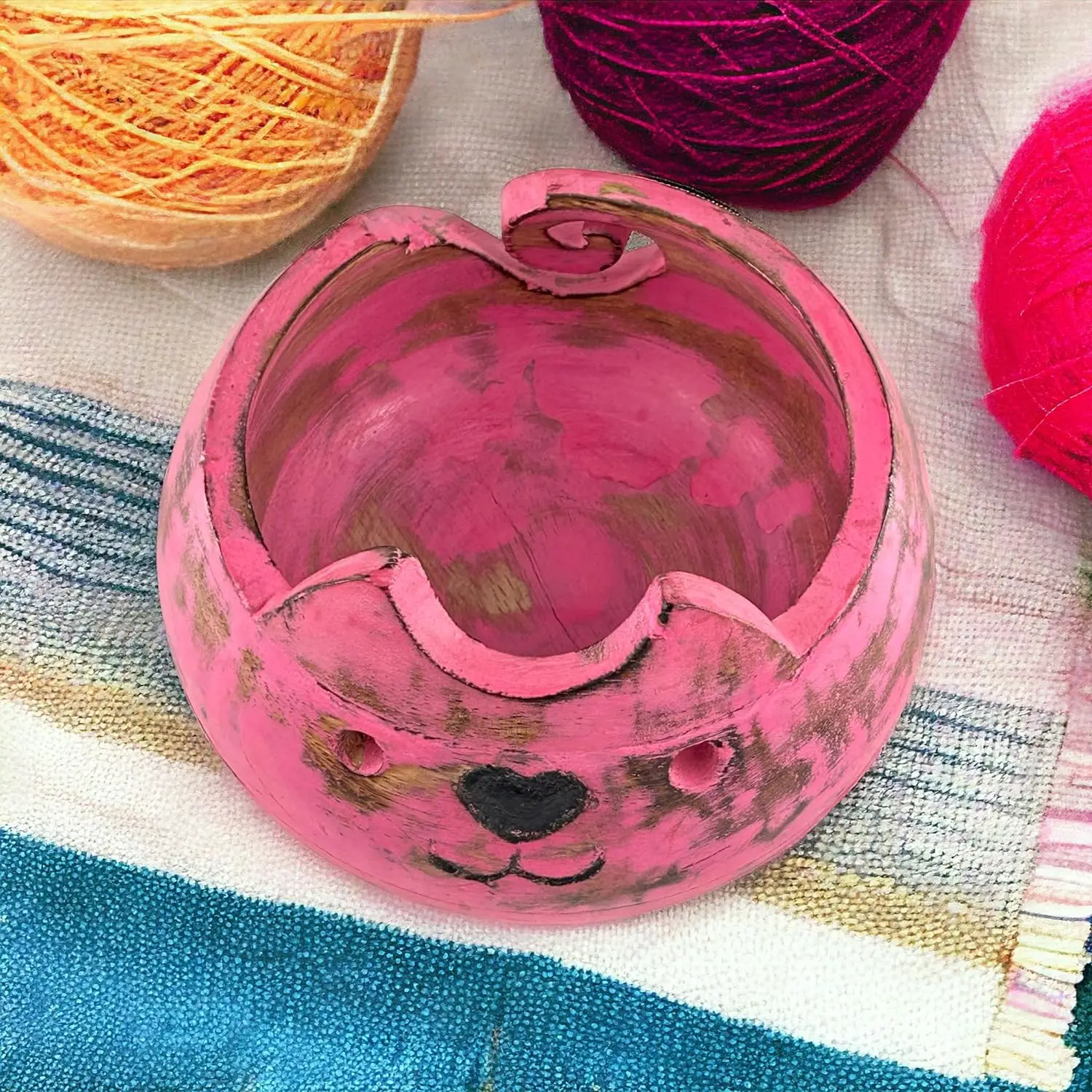 Coopay Flame Yarn Bowl For Crocheting/Knitting, Cute Yarn...