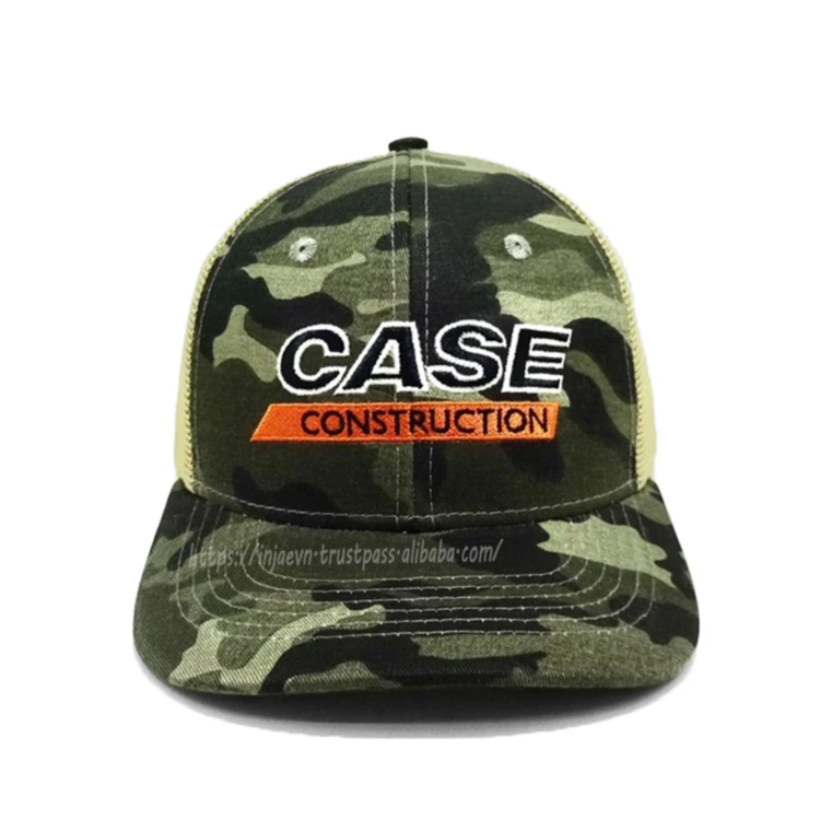 Richardson 112 Form With Green Camo Trucker Hats Custom Embroidery Logo