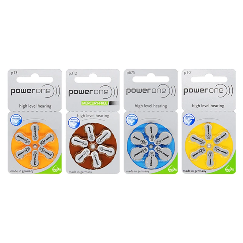 Power One Digital Hearing Aid Batteries Most Selling Battery For Hearing Aids 4 Iszes Available