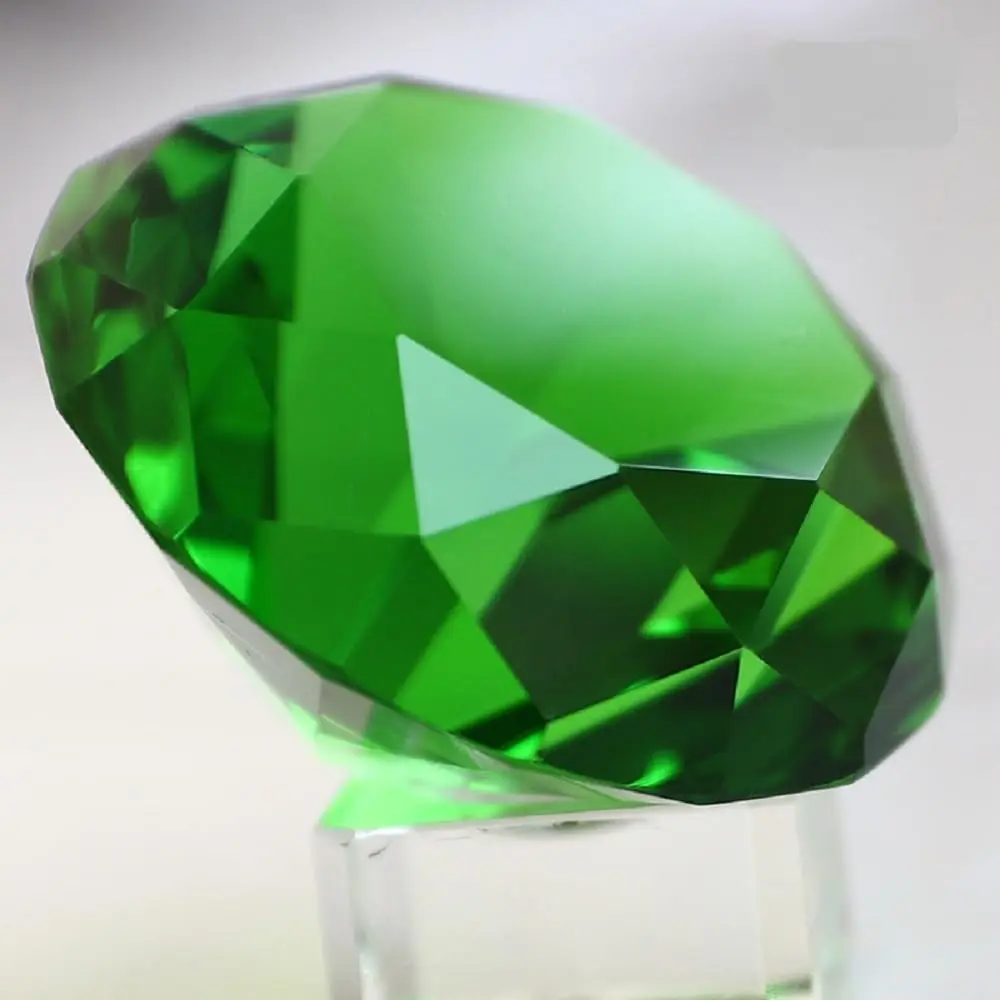 Green Diamond Paperweight