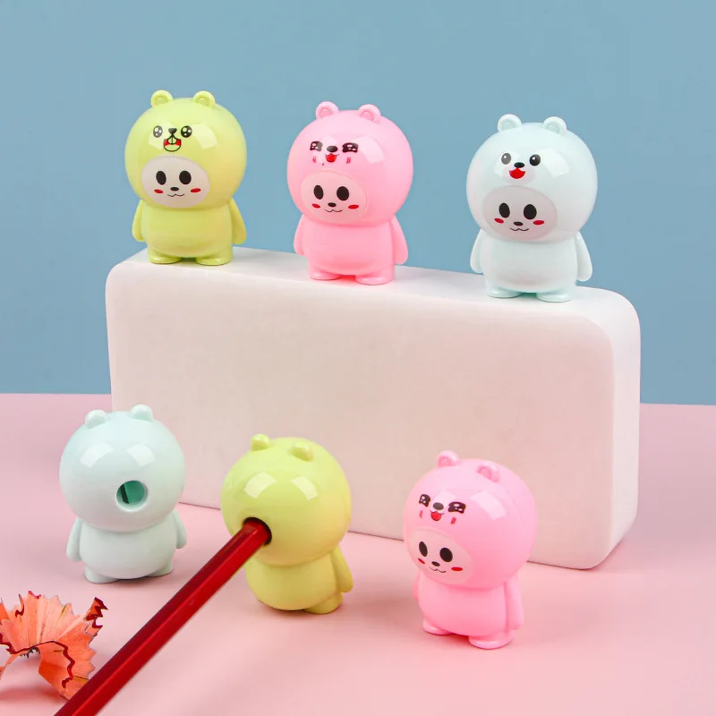 Cute Pencil Sharpener, Kawaii Sharpener Small Handheld Cartoon Pencil Sharpener Fun Manual Pencil Rainbow Sharpener For Home School Office Supplies Kids Boys Girls And Adults Students