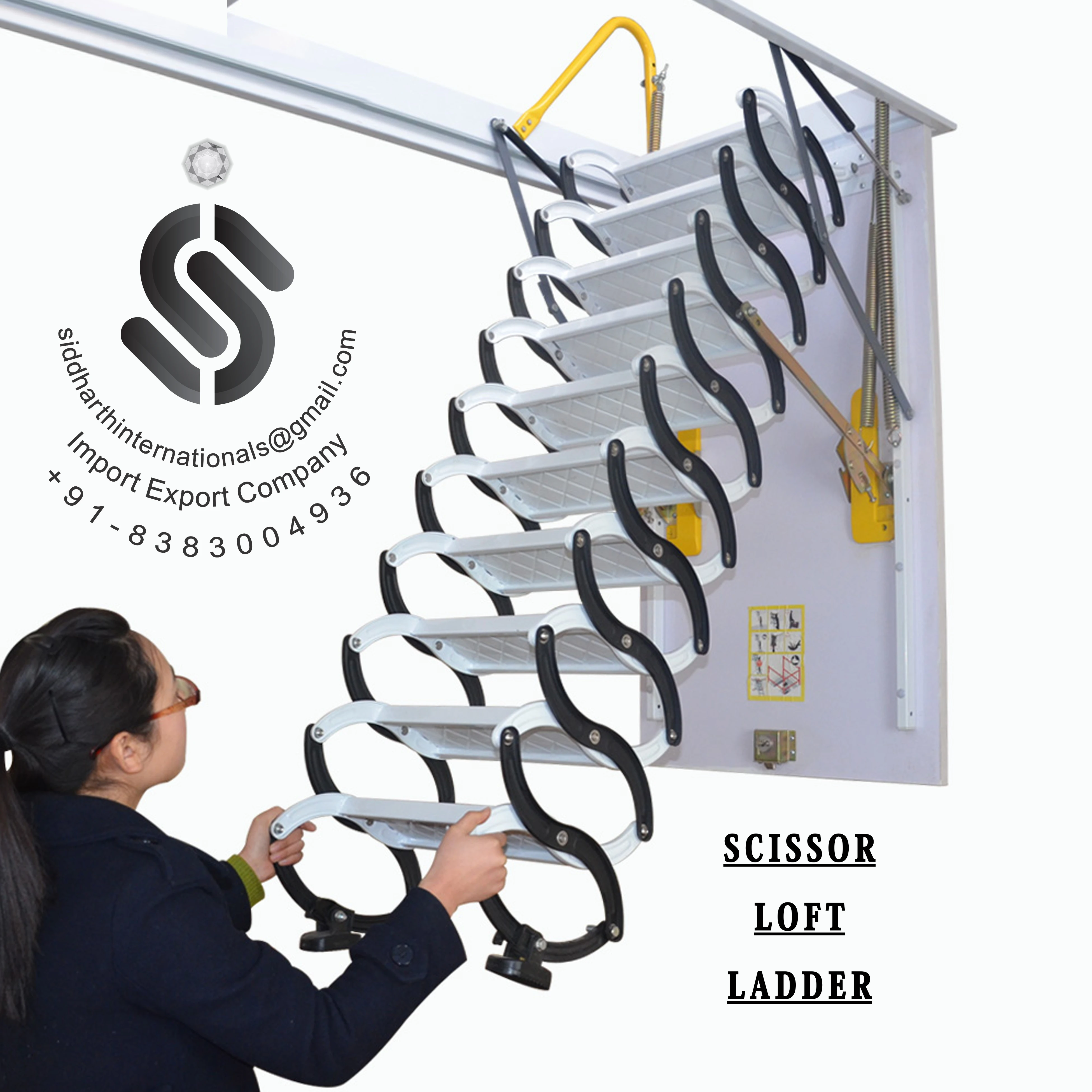 Factory Prices Scissor Loft Ladder With High Grade Material Made Heavy