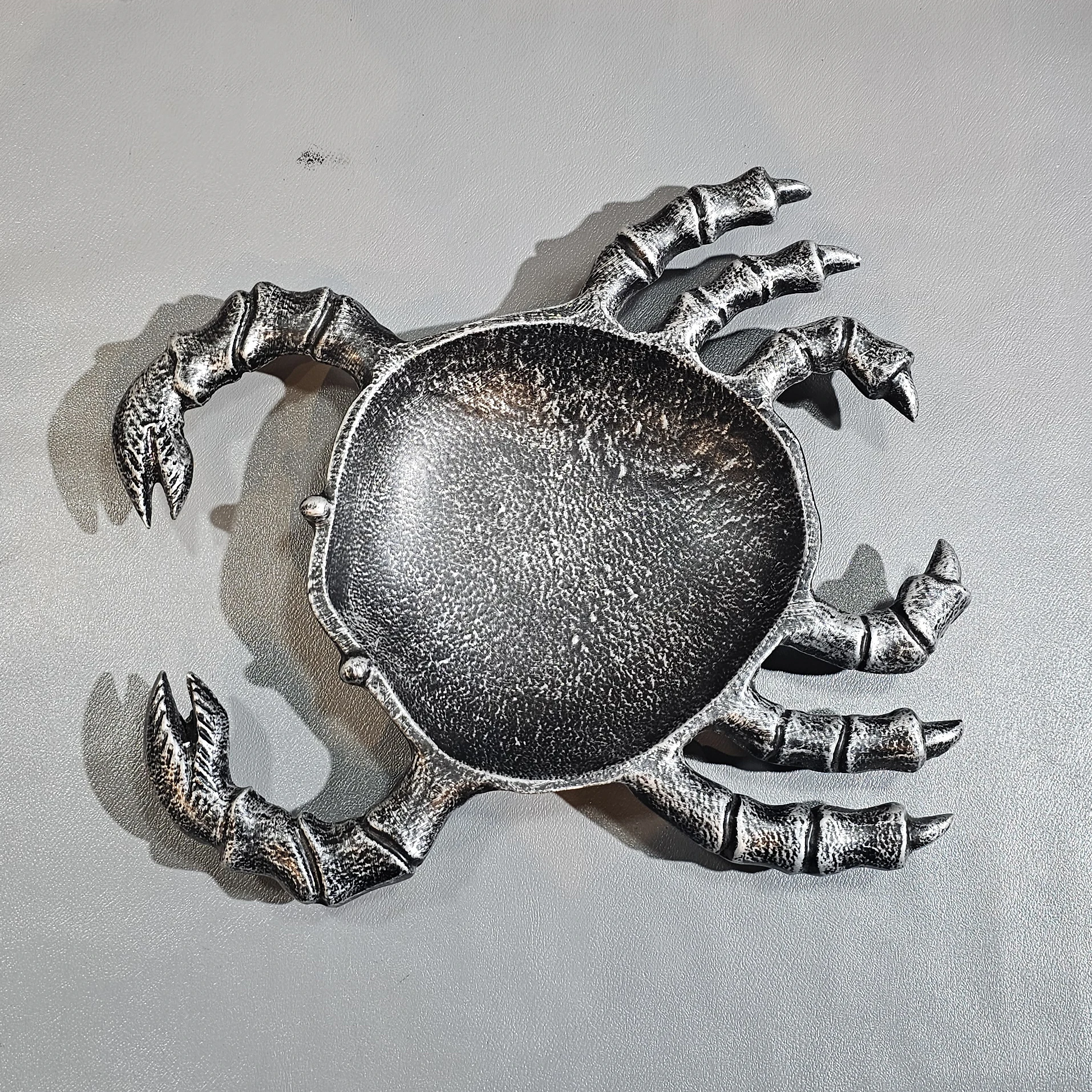 Silver Aluminum? Crab Seafood Serving Size Platter Tray