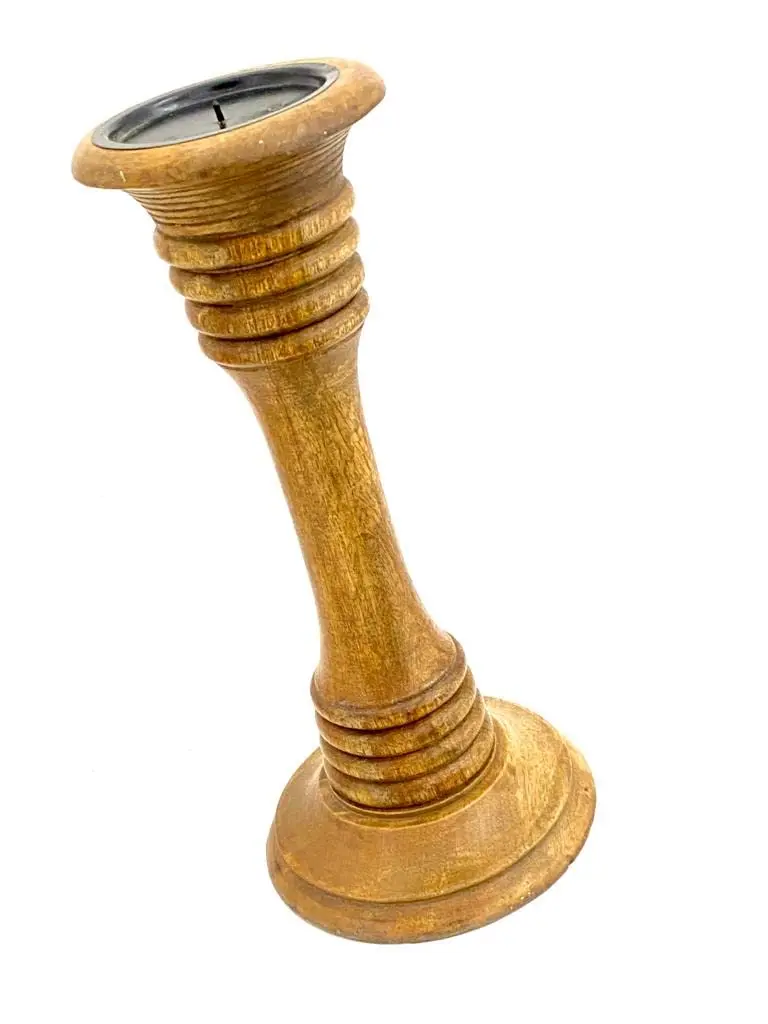 Customized Shabby Chic Vintage Home Decor Distressed Decorative Wooden Pillar Candle Holder