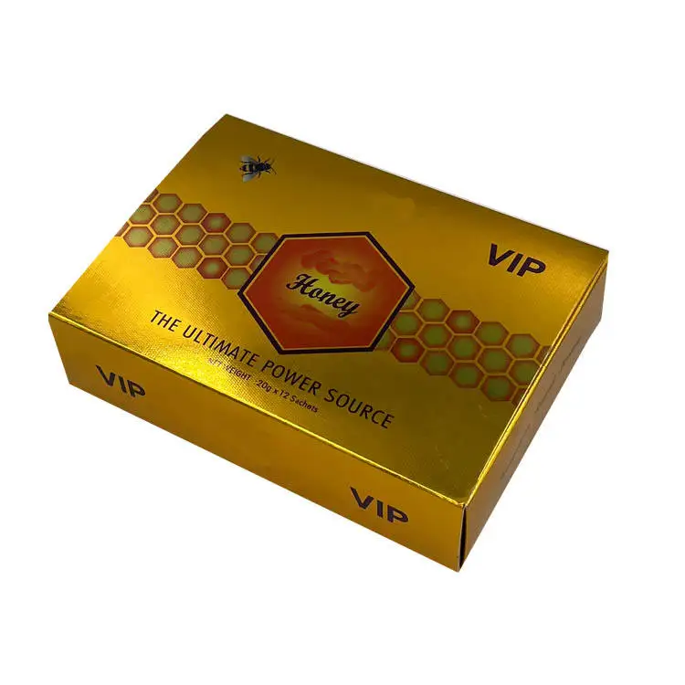 10g 20g Honey Mylar Bags Display Paper Box With Sachets For Food Vip