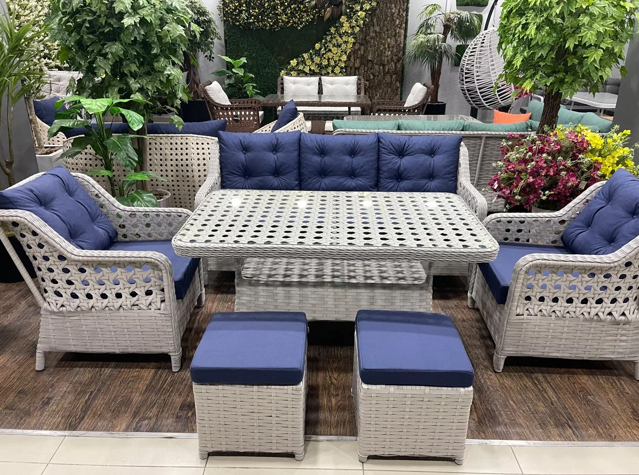 Rattan Garden Furniture Sofa Set With Rattan Sofa And Table Rattan