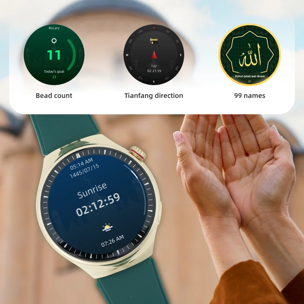 Islamic Watch Arabic Style Wristwatch Azan Reminders Smart ...