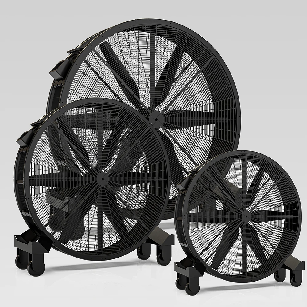 Drum Large Round Fan, 1m, 1.25m, 1.5m, 4-Wheel - detail 2