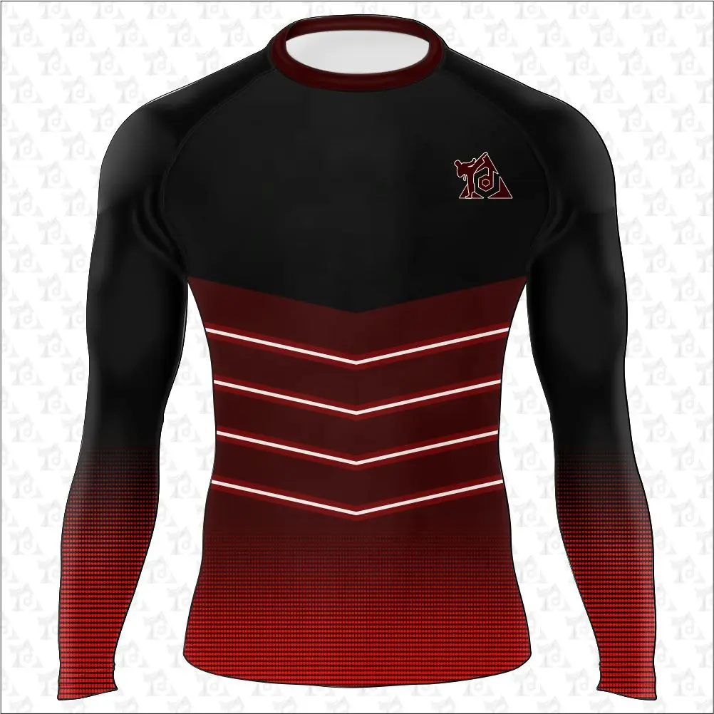 Best Design Rash Guard For Men's Custom Logo Mma Long Sleeve Rash Guards Bjj Man Rash Guards For