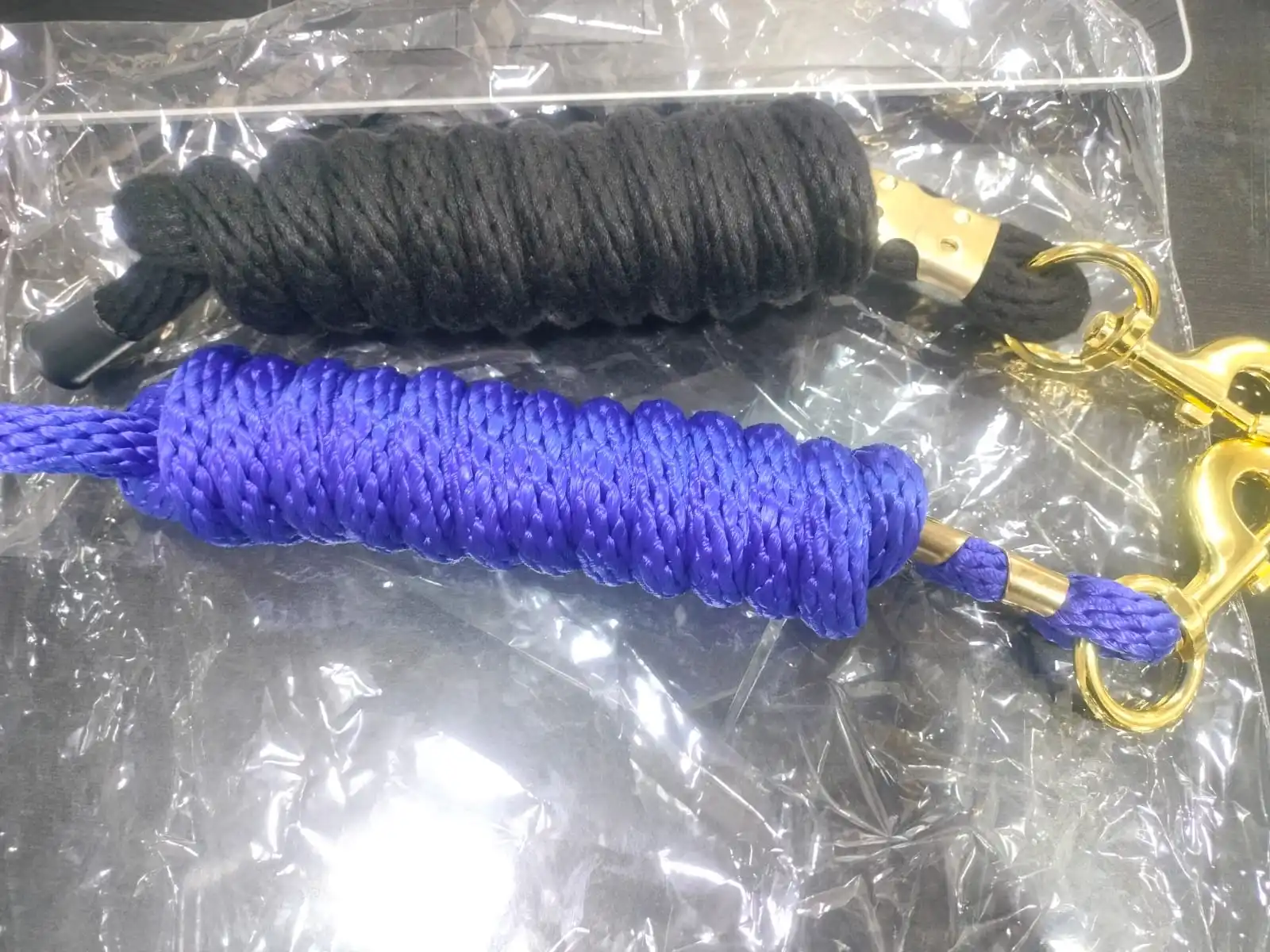 HORSE LEAD ROPE 2.20 MTR LONG WITH HEAVY ZINC SNAP 57GM,70GM BRASS ...