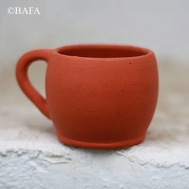 Terracotta Clay Handcrafted Tea Cups Vintage 100 Ml For Kitchenware