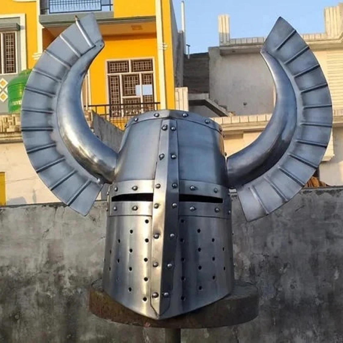 Medieval Templar Sca Knight Helmet 18 Gauge Steel Medieval Teutonic