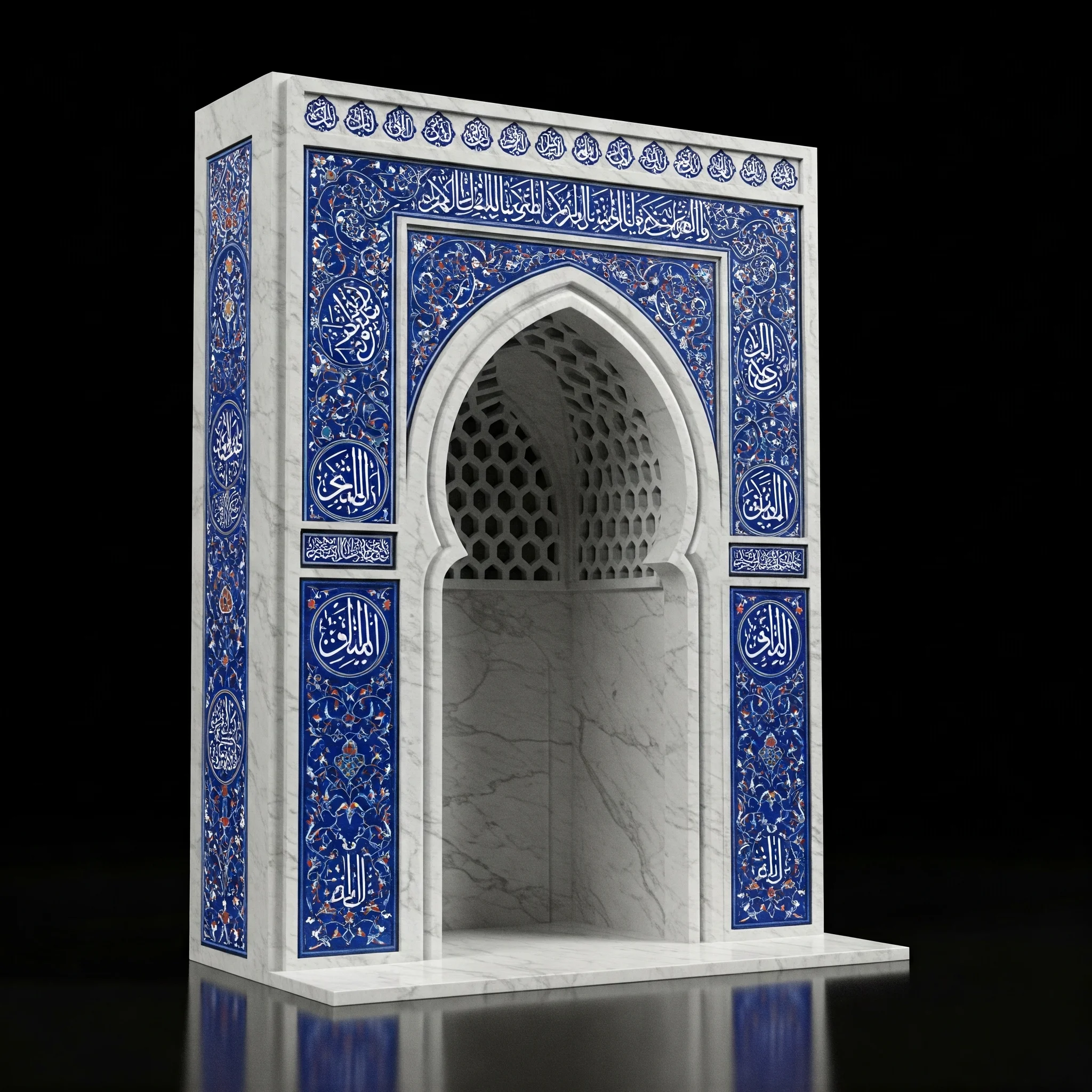 Islam Pattern Marble Islamic Architectural Marble Qibla Wall Handcrafted Stone Art Modern ...