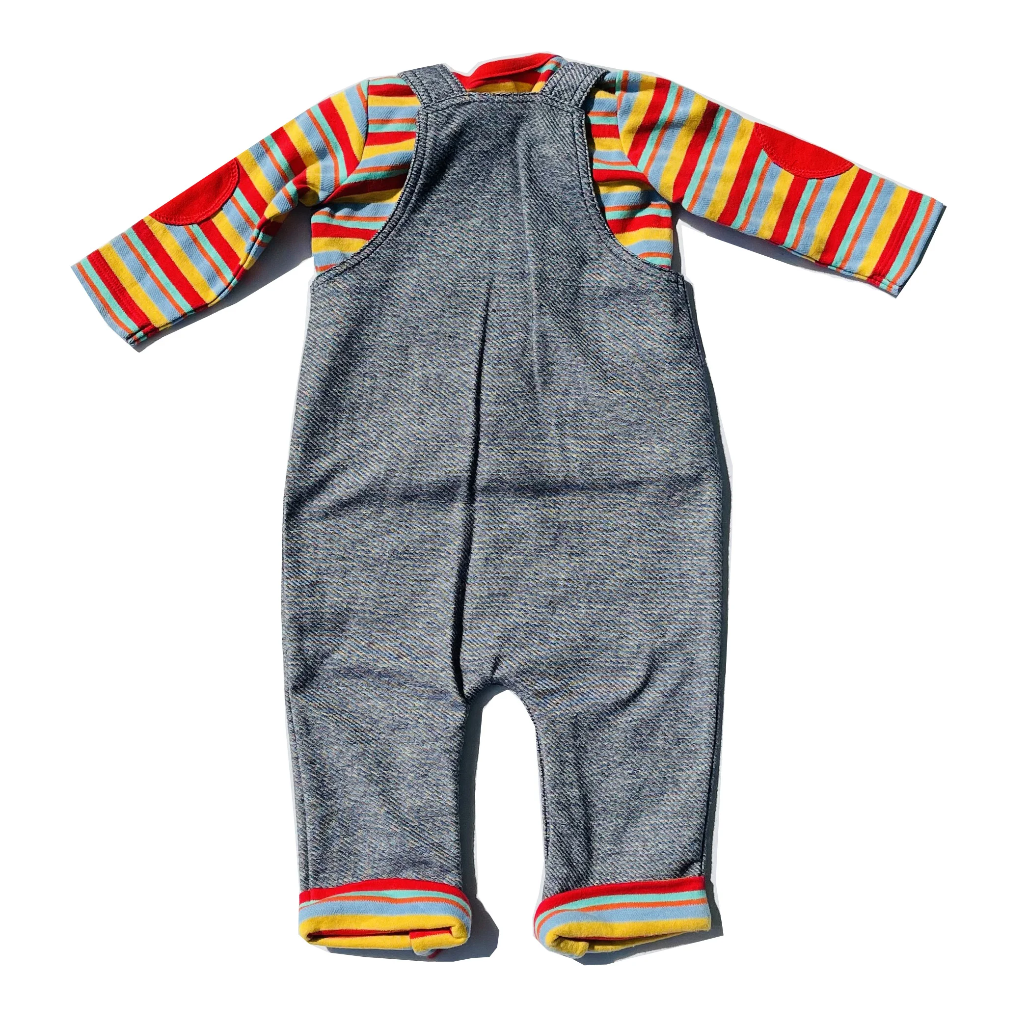 Wholesale Baby Infant Dungaree 2 Pcs Set Baby Unisex Cloth With Oem
