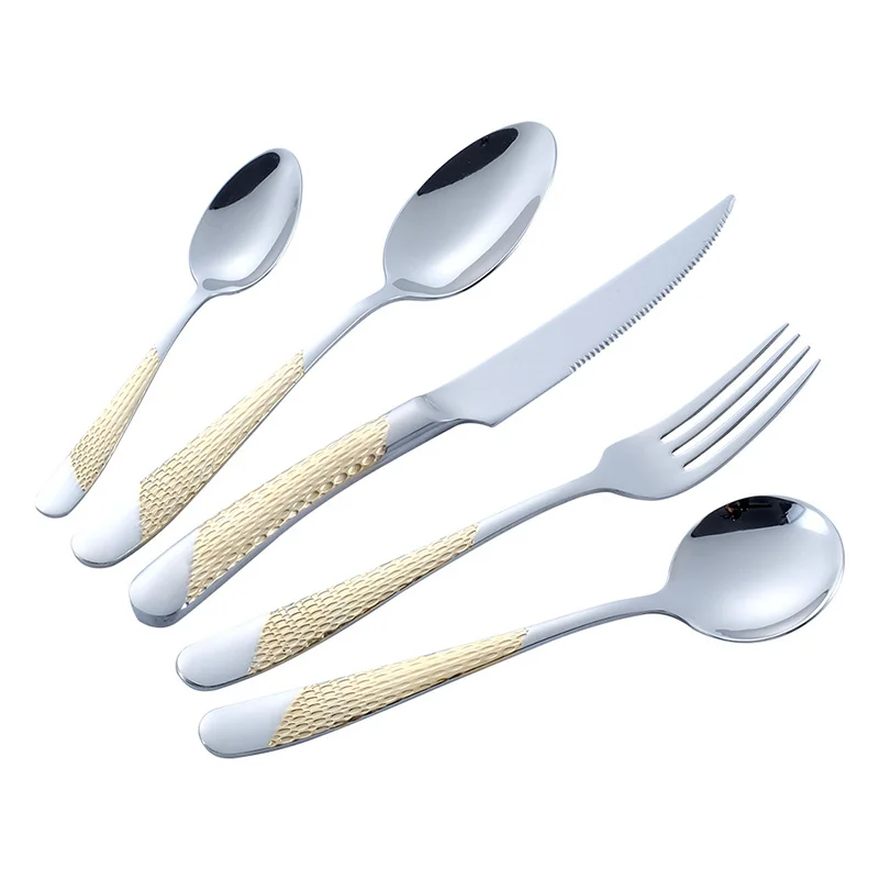 Modern Luxury High Grade Style Kitchen Stainless Steel Flatware Spoon