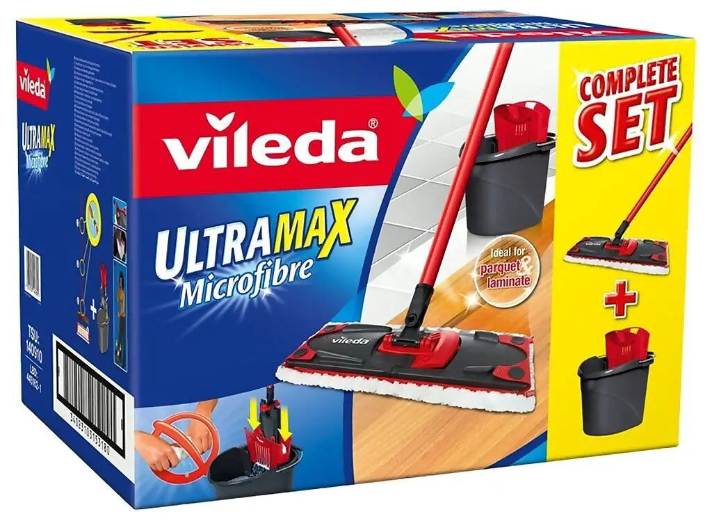 Vileda Supermocio Micro & Cotton Mop - Red