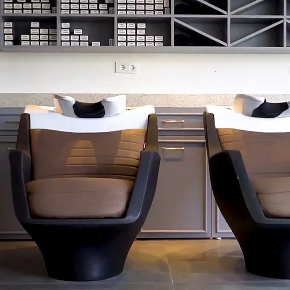 Made In Italy Electric Shampoo Chairs Syan Shiatsu Wash Units For