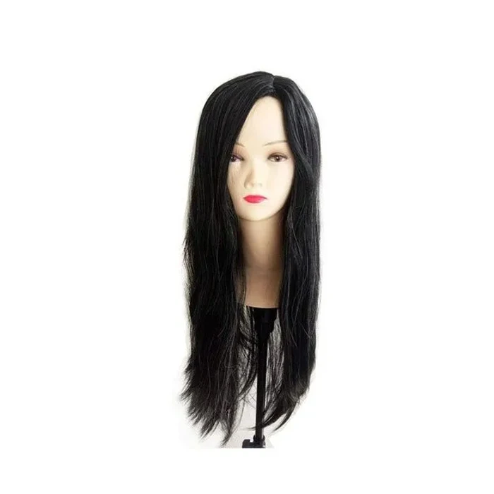 Bangladesh Made Wig Front Lace Long Straight Real Silk Hair Headgear