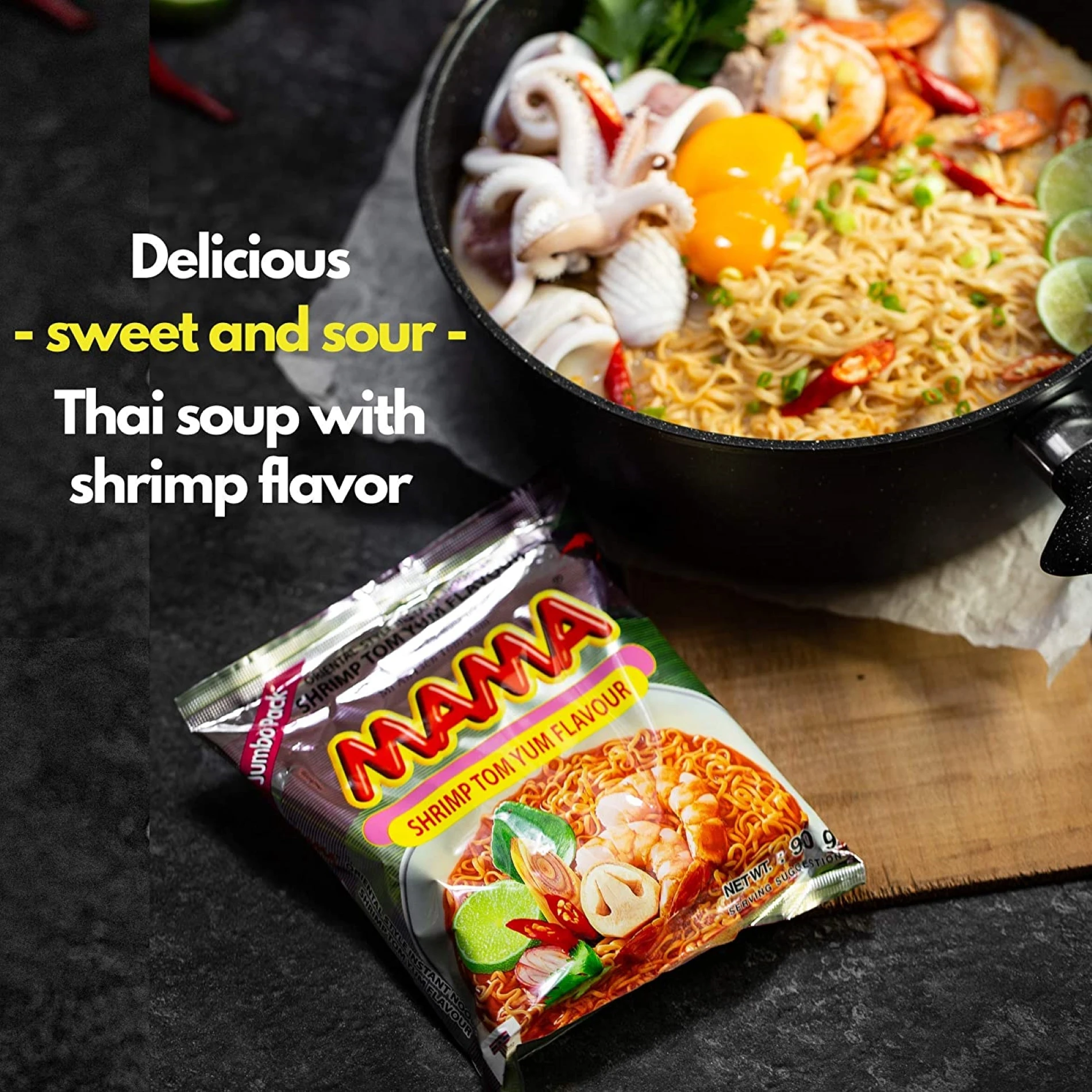 Mama Instant Noodles Shrimp Tom Yum Flavour The Best Seller Instant ...