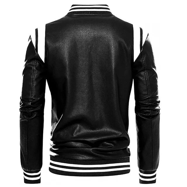 Genuine Sheepskin Bomber Leather Jacket Men Motorcycle Leather Jackets