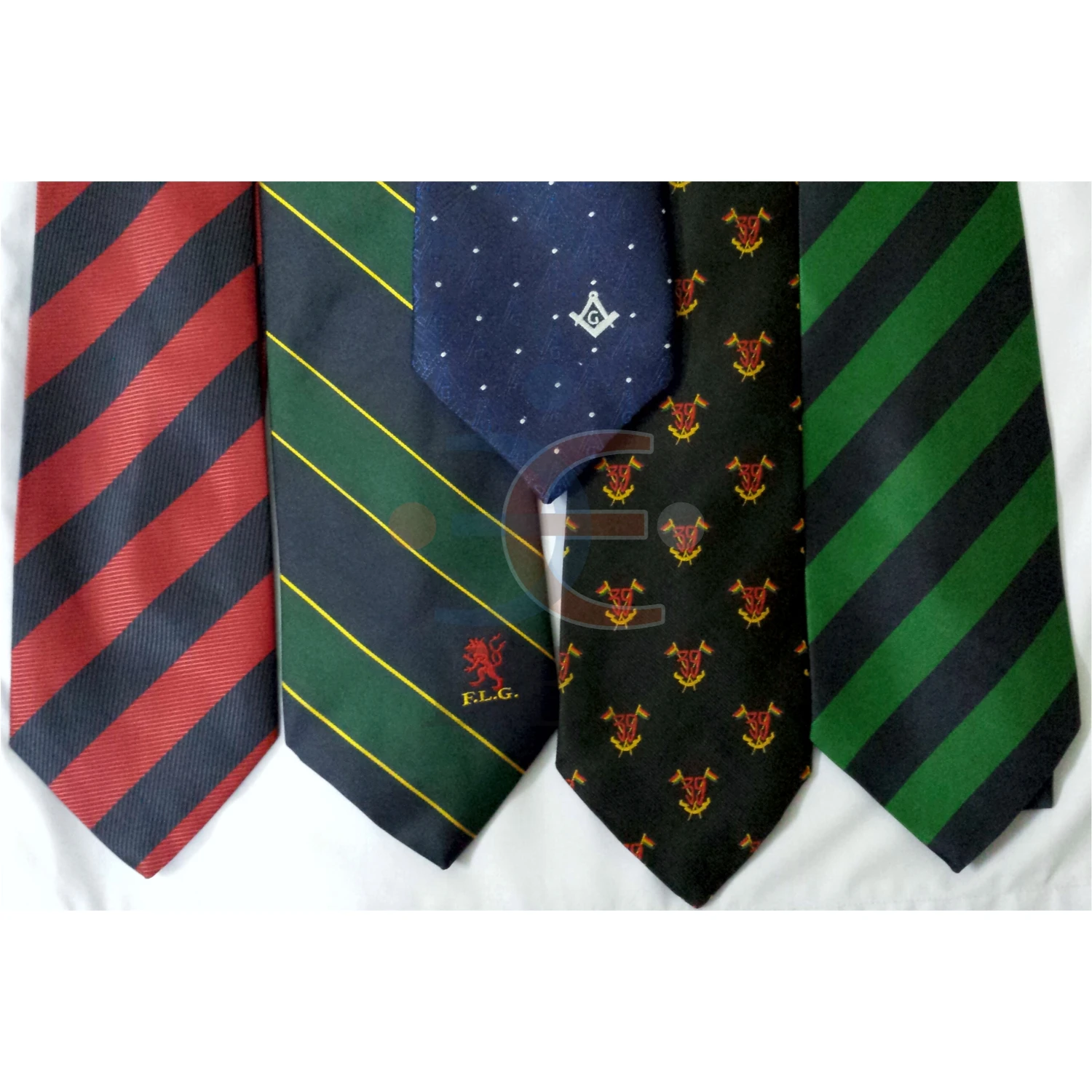 Club Or School Ties Striped Or Plain Custom Logo Design Forces ...