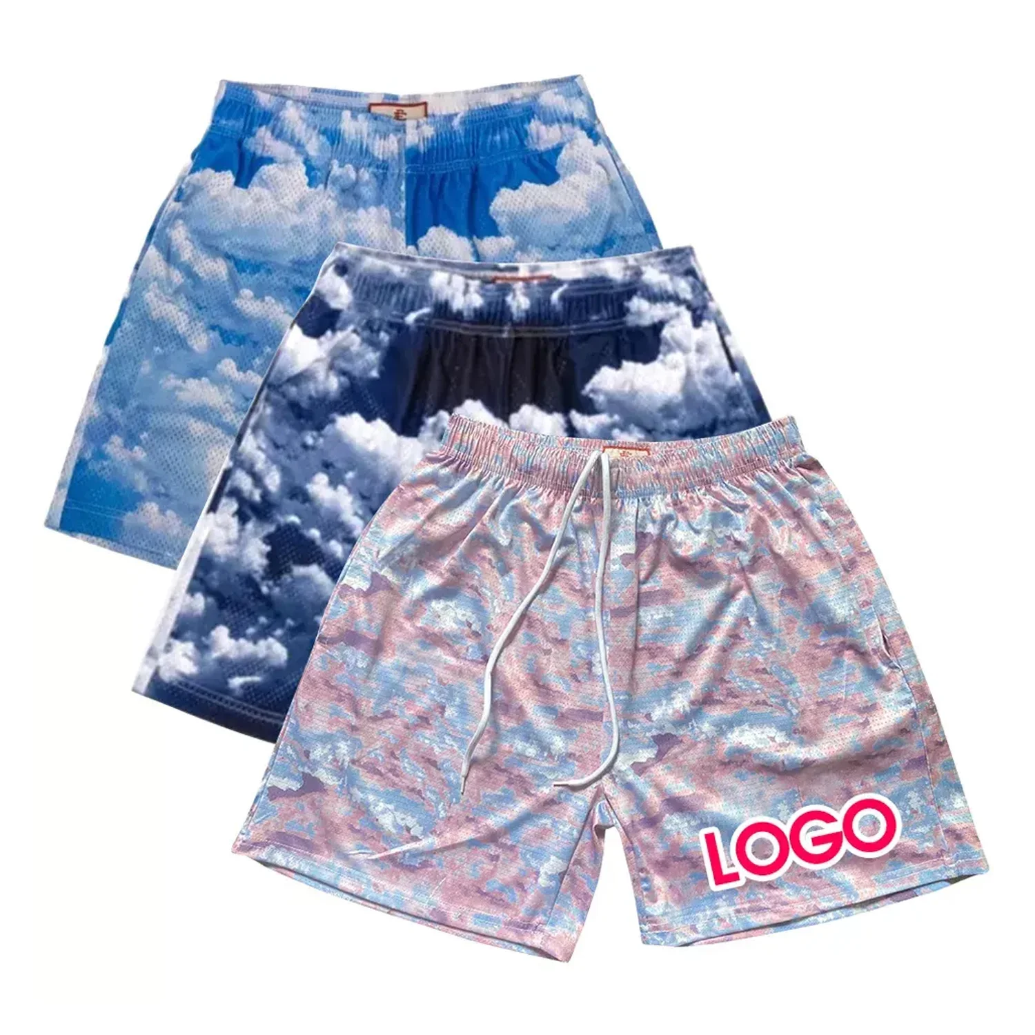 Custom Streetwear Prints Basketball Baggy Shorts Sublimation Eric