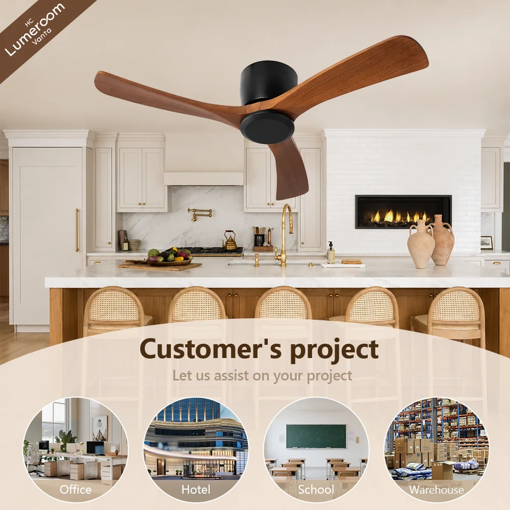 Ceiling Fan, APP, 35W, Wood+Metal - detail 8