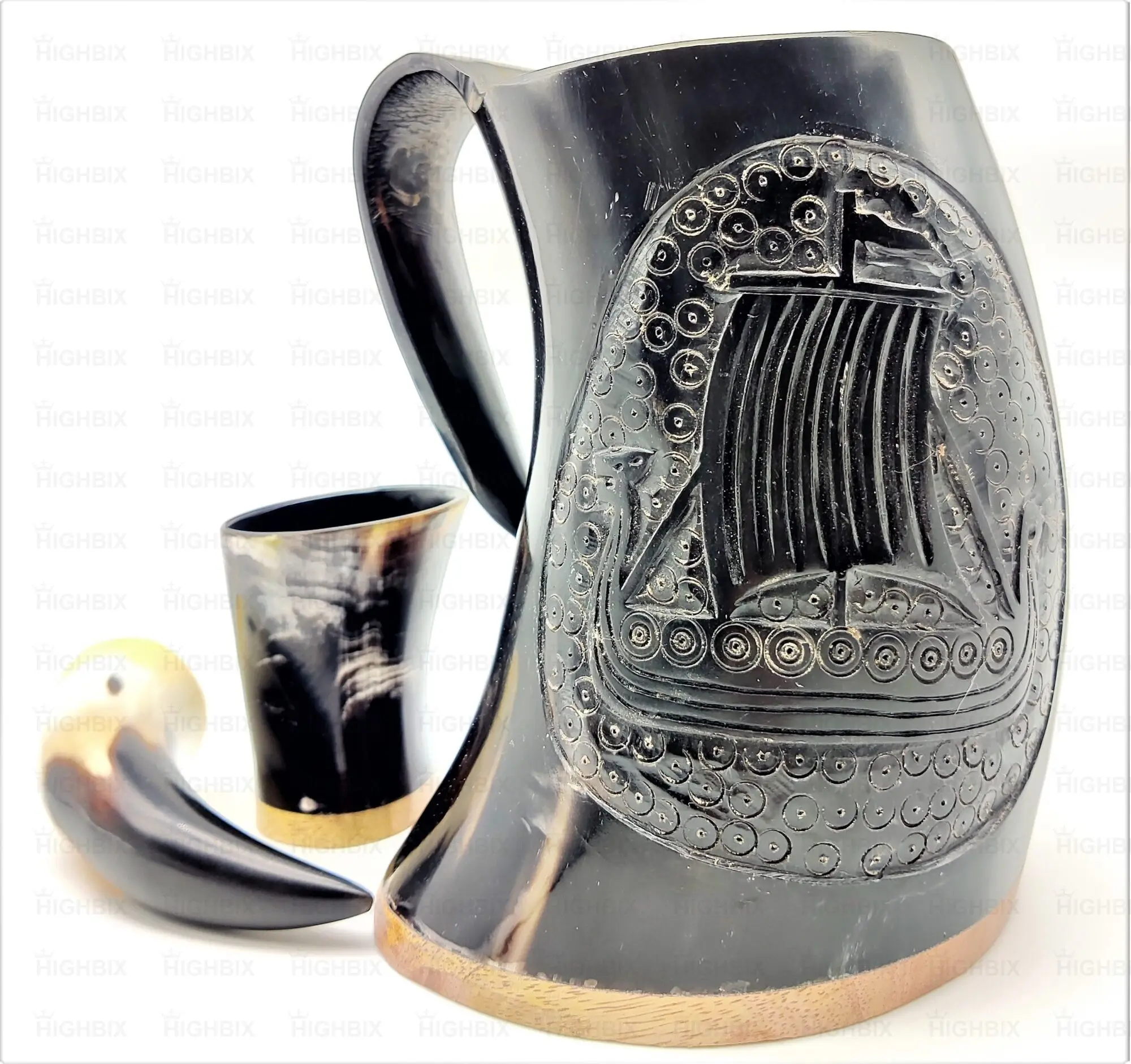 Customization Viking Drinking Buffalo Horn Drinking Mug Wholesale Hand ...