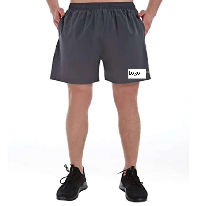 Men's 5 Inches Running Athletic Shorts Quick Dry Lined Workout Shorts Zip Pocket 