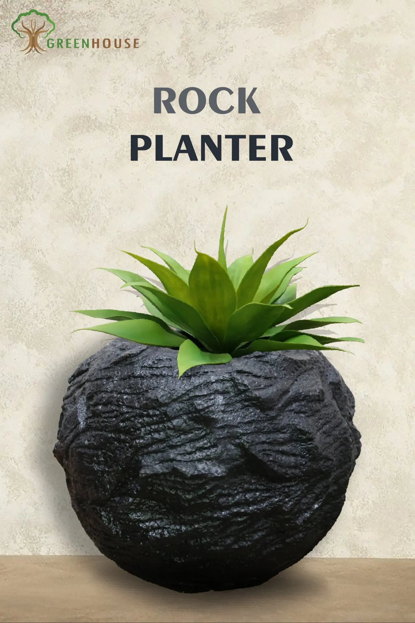 Trending 2024 Fiberglass Rock Planter With Light Weight Indoor