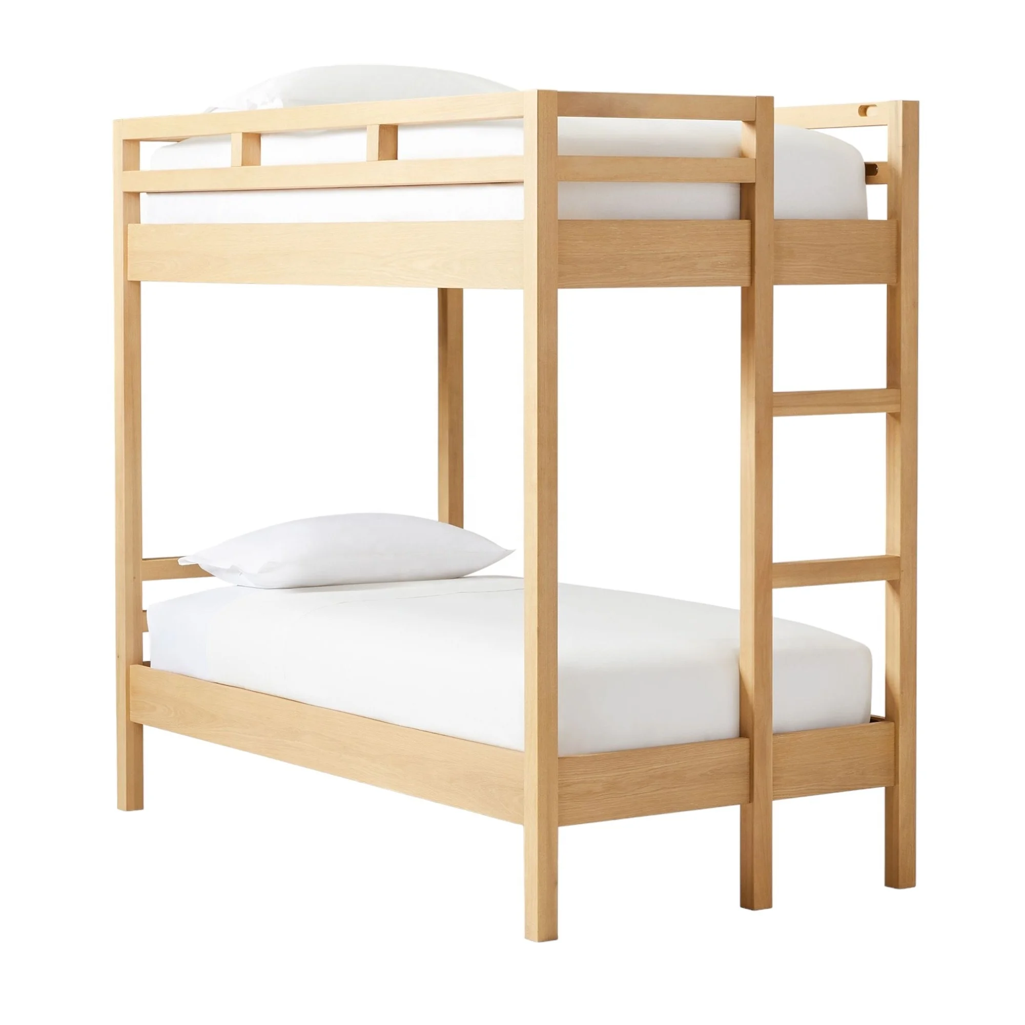 Bunk Bed For Children Solid Teak Wood Natural Finish Modern With