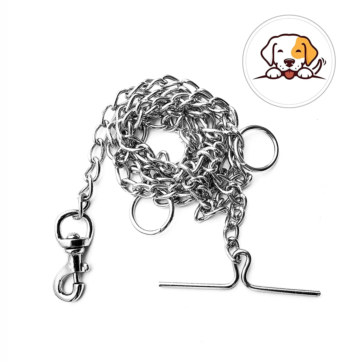 Pure Source India Dog Chain Silver Grind No.8 Heavy Weight Dogs Leash