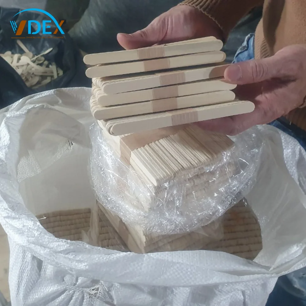 Ice Cream Sticks Wood Disposable Food Grade Wooden Ice Cream Stick