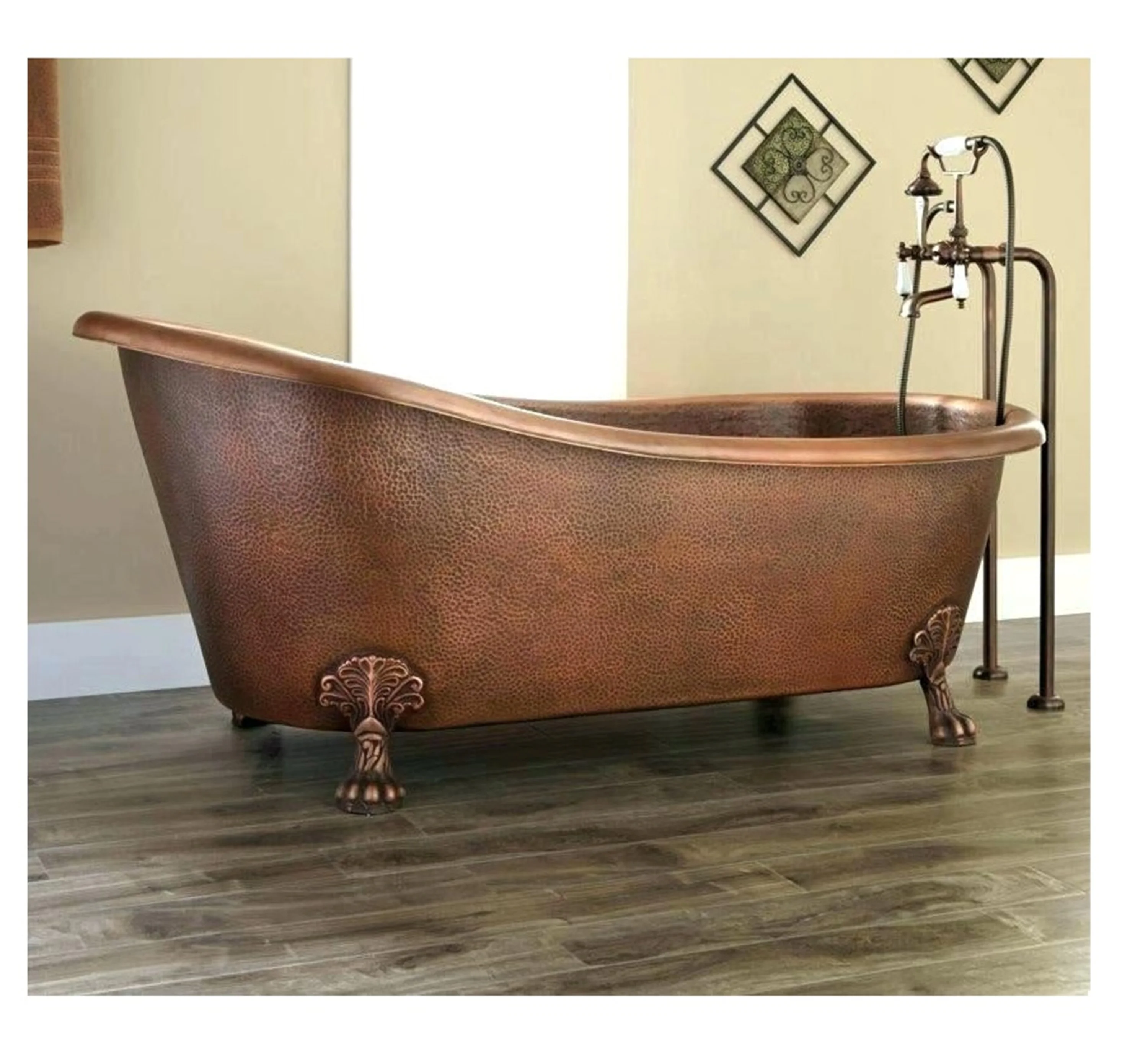 Antique Copper Nickel Boat Bath Mirha Designs Luxury Designer Over ...