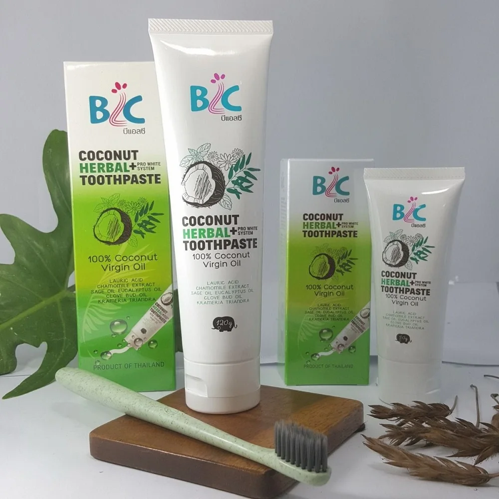 Toothpaste With Cold Pressed 100 Coconut Virgin Oil Herbal High