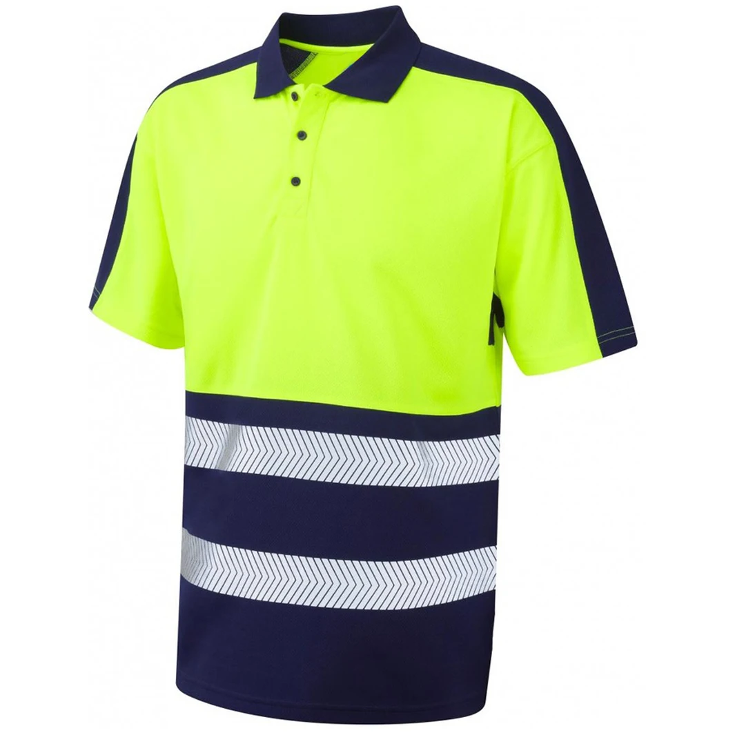 Hi Vis Reflective Safety Work Shirt Mens Workwear Polo Shirt ...