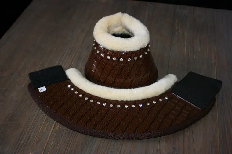 Customized Top Selling Neoprene Horse Bell Boot With Flap And Mink Fur