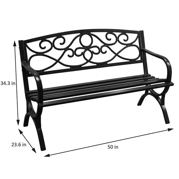 Modern Design Steel Outdoor Bench For Home Outdoor Furniture Sitting