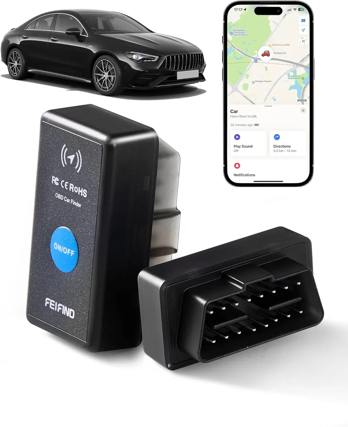 FEIFIND Mini GPS Tracker for Vehicles