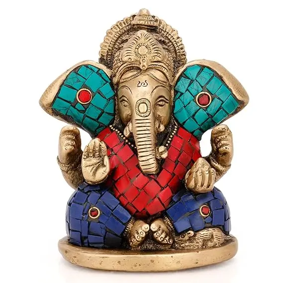 Low Prices Brass Ganesh Idol Ganesha Statue Murti Long Ears Decorative ...