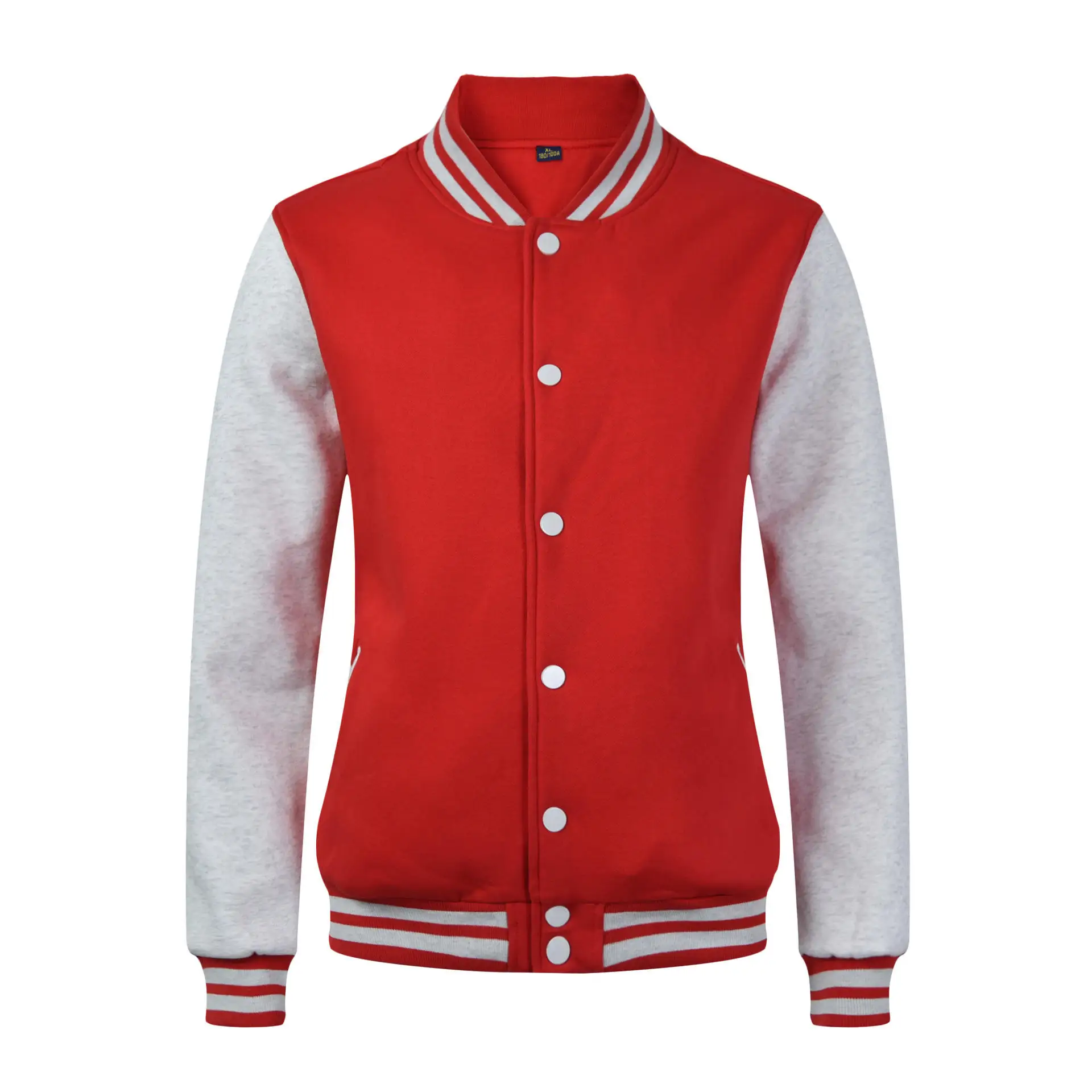 2022 New Custom Men Varsity Jacket Stand-up Collar Team Uniform Button ...