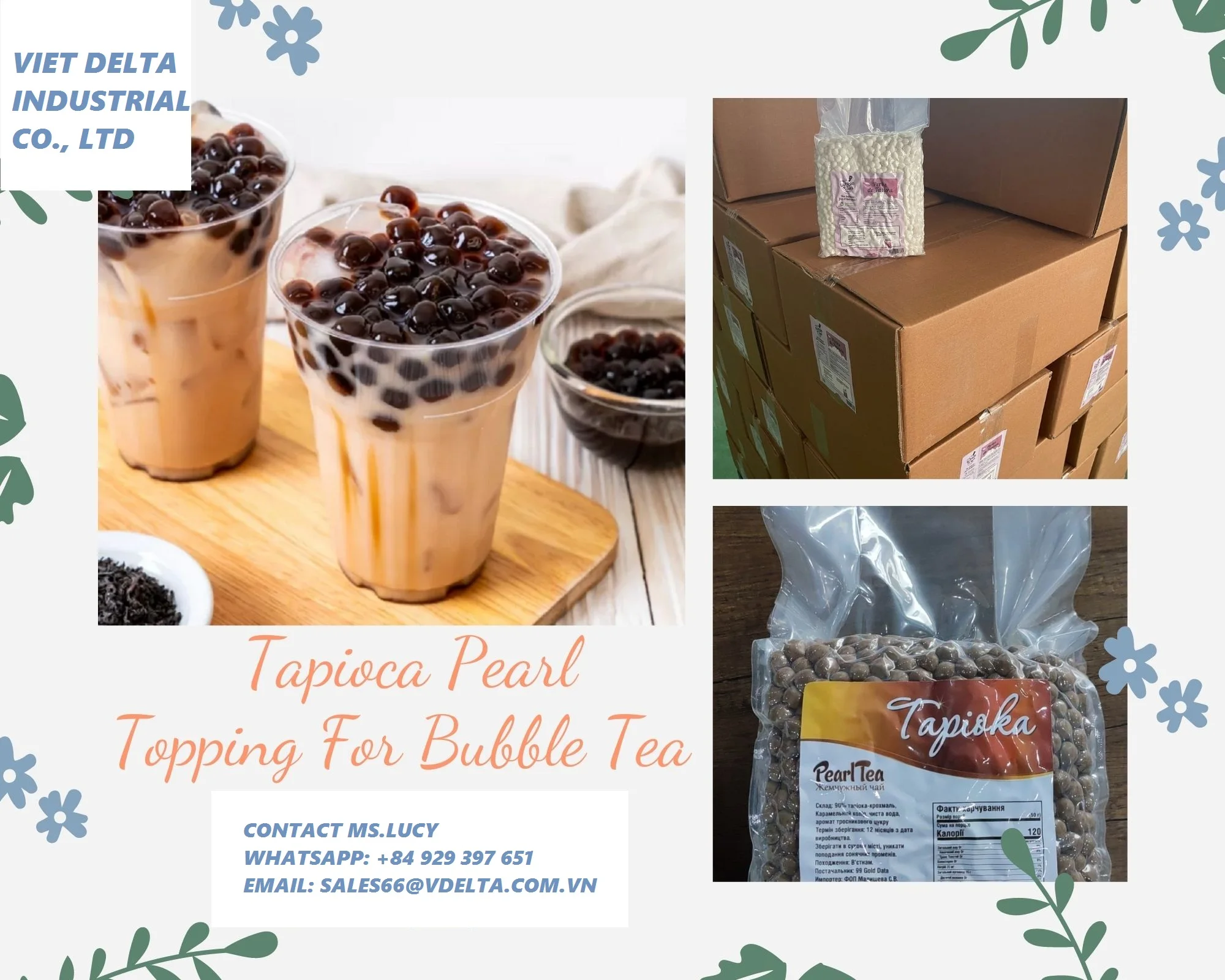 High Quality Black Tapioca Pearl For Wholesale/ Premium Quality White