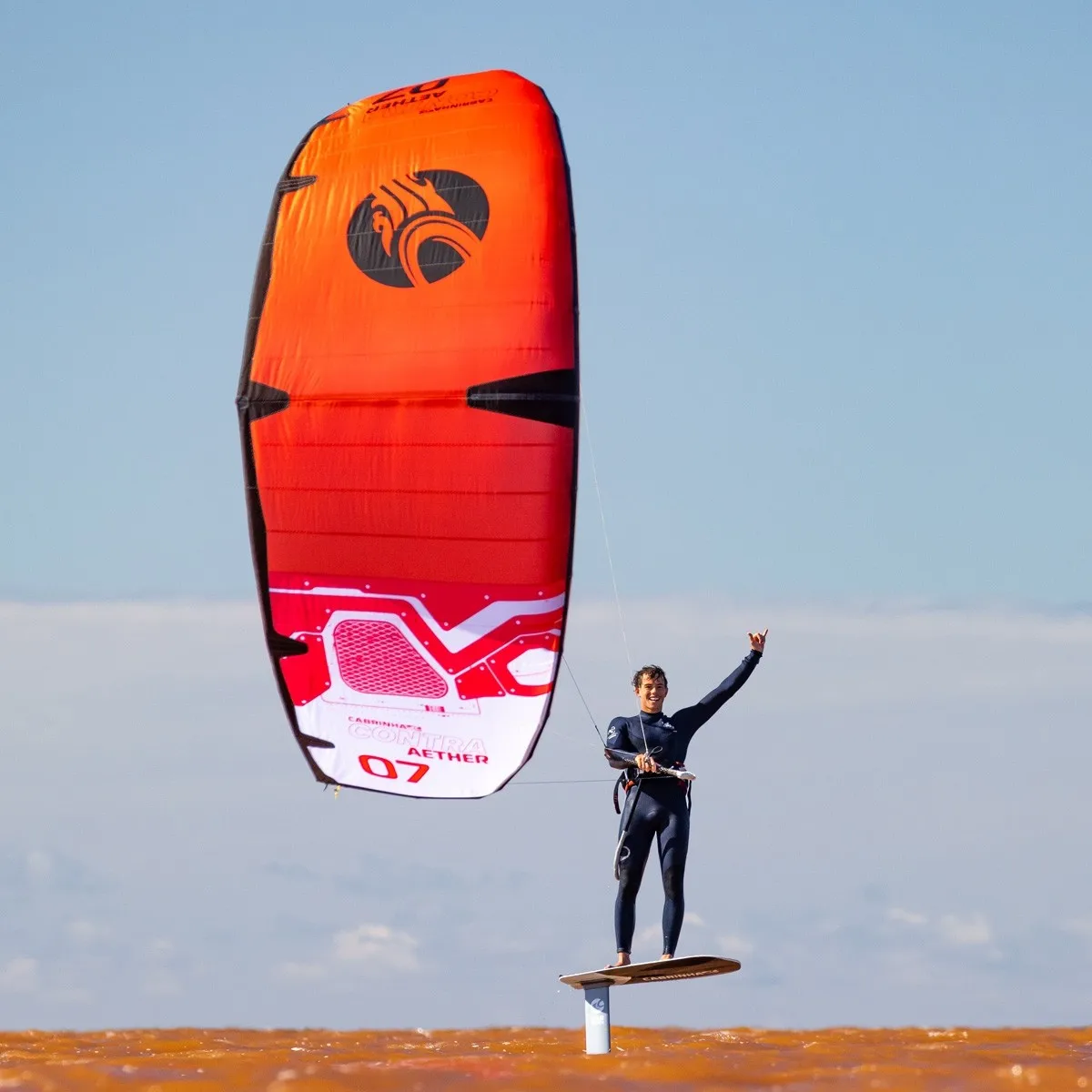 Sale Cabrinha Contra 1 Strut Surfing Kites 14m Red And Light Blue Color Kite For Kiteboarding