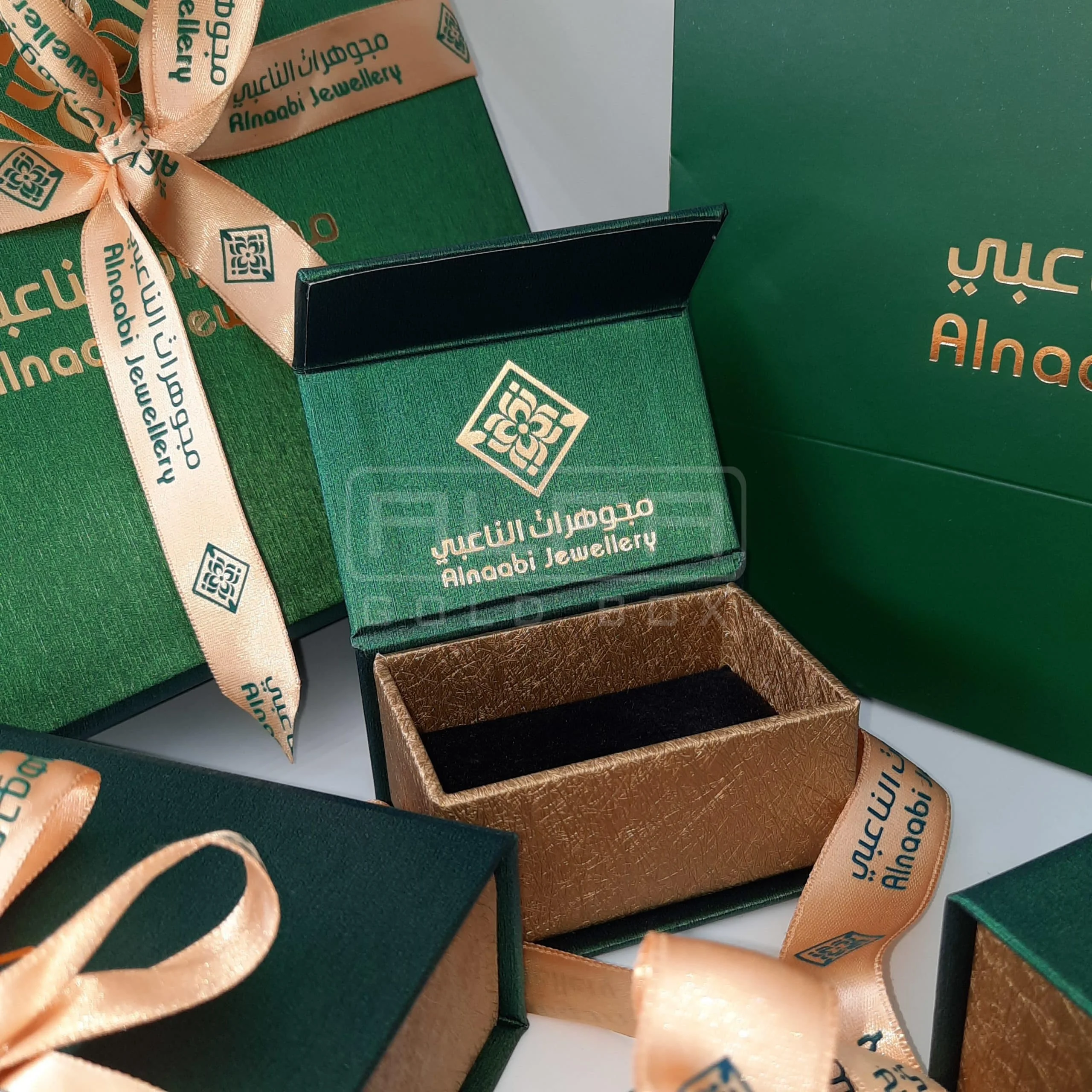 Krm13 Custom Logo Luxury Jewellery Boxes Leatherette Large Jewelry Set Box With Ribbon