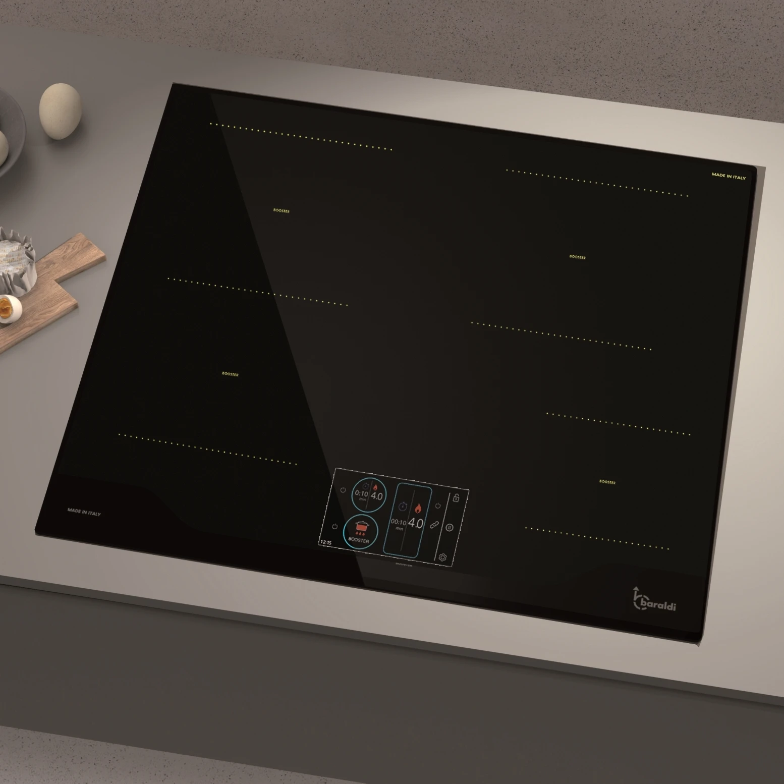 High Quality Made In Italy Design Black Induction Cooker Induction Hob