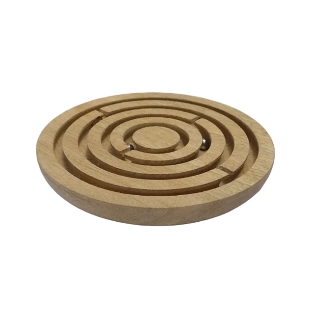 Wooden Labyrinth Game Ball In Maze Brain Teaser Puzzle Game Hand